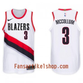 NBA Portland Trail Blazers Trikot CJ McCollum 3 Nike 2017-18 Weiß Swingman - Herren
